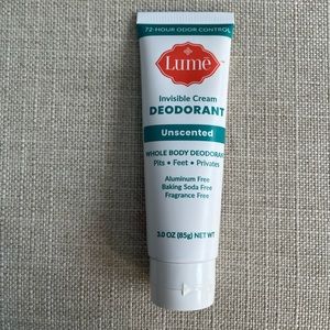 Lume whole body deodorant unscented. New, unused.